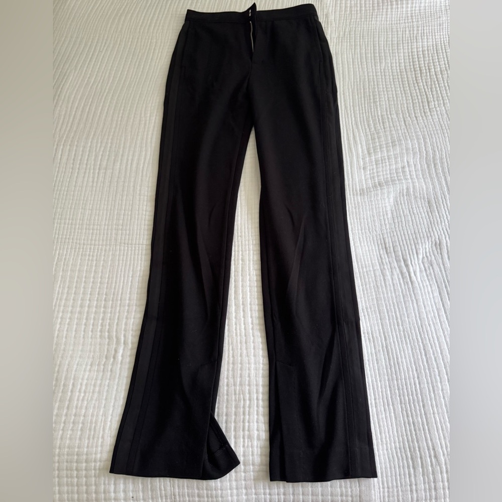 Rag & Bone Tuxedo Stripe Split Ankle Small Black Pants